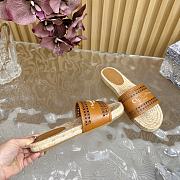 Kitlife Dior Granville Straw Slippers Brown - 3