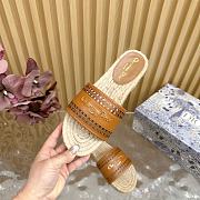 Kitlife Dior Granville Straw Slippers Brown - 2