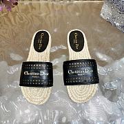 Kitlife Dior Granville Straw Slippers Black - 1