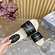 Kitlife Dior Granville Straw Slippers Black - 5