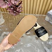 Kitlife Dior Granville Straw Slippers Black - 3