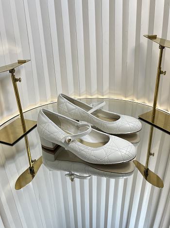 Kitlife Dior Ballet Pump White Quilted Cannage Calfskin