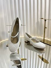 Kitlife Dior Ballet Pump White Quilted Cannage Calfskin - 6