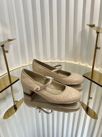 Kitlife Dior Ballet Pump Beige Quilted Cannage Calfskin