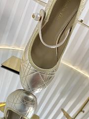 Kitlife Dior Ballet Pump Gold Quilted Cannage Calfskin - 2