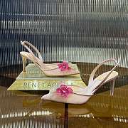 Kitlife Rene Caovilla Flower-studded Diamond High-heeled Sandals Pink 75mm  - 6