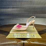 Kitlife Rene Caovilla Flower-studded Diamond High-heeled Sandals Pink 75mm  - 3