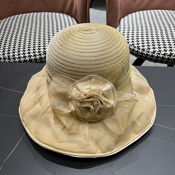 Kitlife Burberry 2025 Organza Flower Bucket Hat Beige