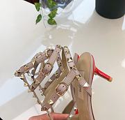 Kitlife Valentino Garavani Rockstud Caged Pump in Red Patent Leather - 6