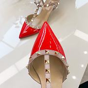 Kitlife Valentino Garavani Rockstud Caged Pump in Red Patent Leather - 5