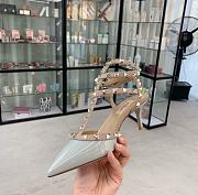 Kitlife Valentino Garavani Rockstud Caged Pump in Light Blue Patent Leather - 5