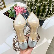 Kitlife Valentino Garavani Rockstud Caged Pump in Light Blue Patent Leather - 4