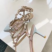Kitlife Valentino Garavani Rockstud Caged Pump in Light Blue Patent Leather - 2