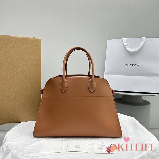 Kitlife The Row Margaux 15 Brown Leather Tote Bag 38.5x16x30cm  - 1