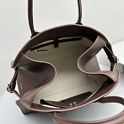 Kitlife The Row Margaux 15 Dark Brown Leather Tote Bag 38.5x16x30cm - 5