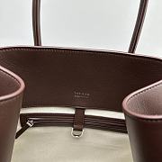 Kitlife The Row Margaux 15 Dark Brown Leather Tote Bag 38.5x16x30cm - 3