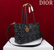 Kitlife Dior Toujours Handbag Graphic Cannage Calfskin Black 37x22x12cm - 5