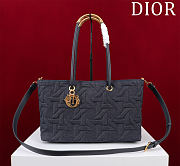 Kitlife Dior Toujours Handbag Graphic Cannage Denim Black 37x22x12cm - 1