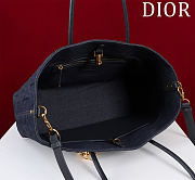 Kitlife Dior Toujours Handbag Graphic Cannage Denim Black 37x22x12cm - 6