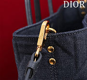 Kitlife Dior Toujours Handbag Graphic Cannage Denim Black 37x22x12cm - 4
