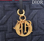 Kitlife Dior Toujours Handbag Graphic Cannage Denim Black 37x22x12cm - 2