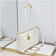 Kitlife Dior Toujours Handbag Calfskin White 37x22x12cm - 3