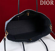 Kitlife Dior Toujours Handbag Blue Denim Oblique Jacquard Fabric 41x25.5x15cm  - 6