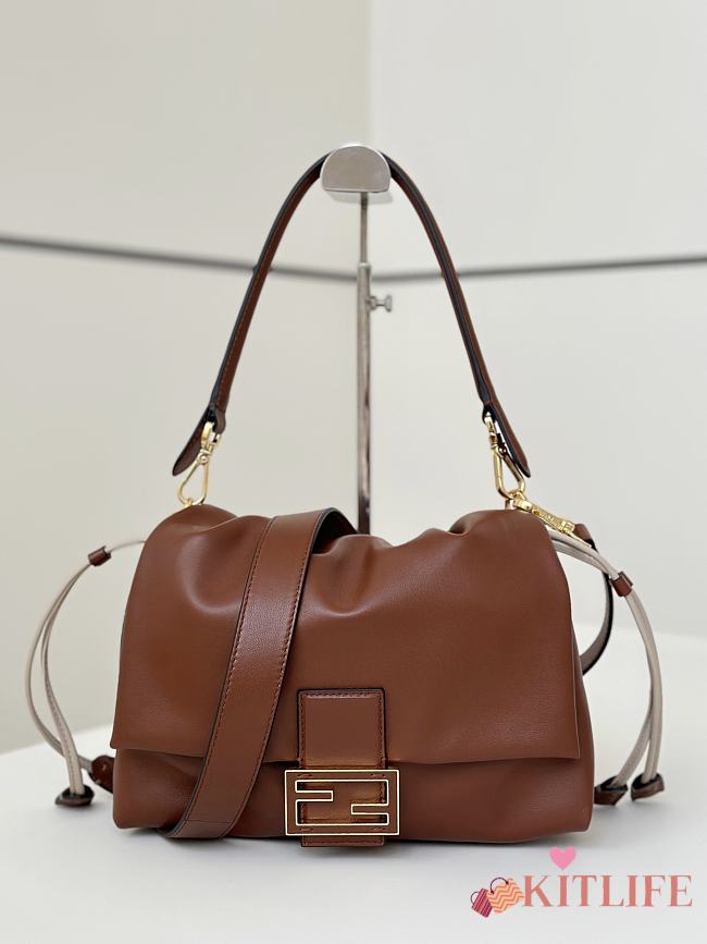 Kitlife Fendi Mamma Baguette Bag Brown 26.5x18x8.5cm - 1