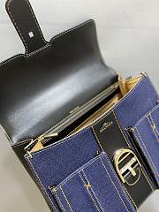 Kitlife Delvaux Brillant Trench Blue Denim Bag 28x14x22cm - 5