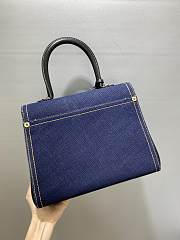 Kitlife Delvaux Brillant Trench Blue Denim Bag 28x14x22cm - 4