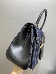 Kitlife Delvaux Brillant Trench Blue Denim Bag 28x14x22cm - 2
