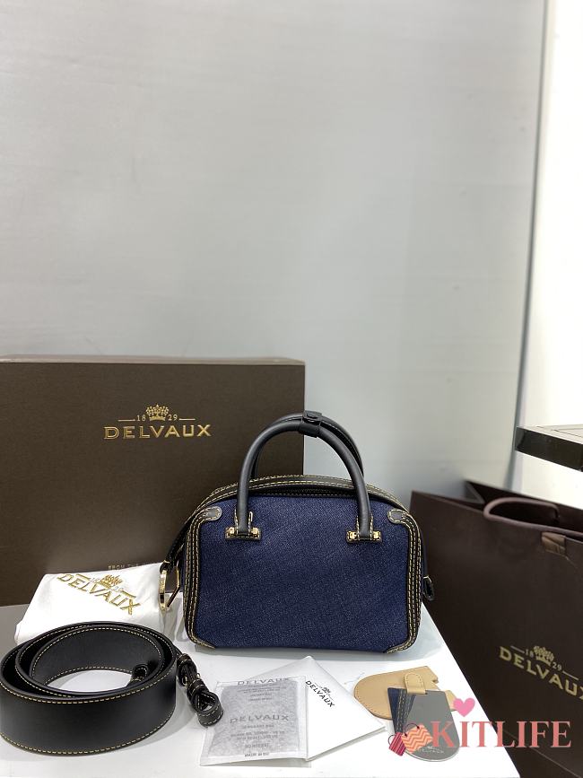 Kitlife Delvaux Coolbox Blue Denim Bag 22cm - 1