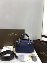 Kitlife Delvaux Coolbox Blue Denim Bag 22cm - 1