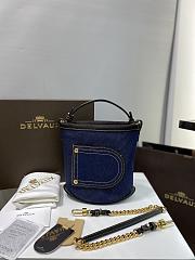 Kitlife Delvaux Pin Bucket Blue Denim Bag 20x10x20cm - 1