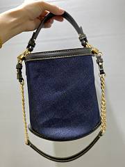 Kitlife Delvaux Pin Bucket Blue Denim Bag 20x10x20cm - 6