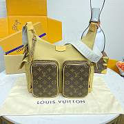 Kitlife Louis Vuitton Hobo Cargo Bag Beige M12697 34.5x19.7x27cm - 1