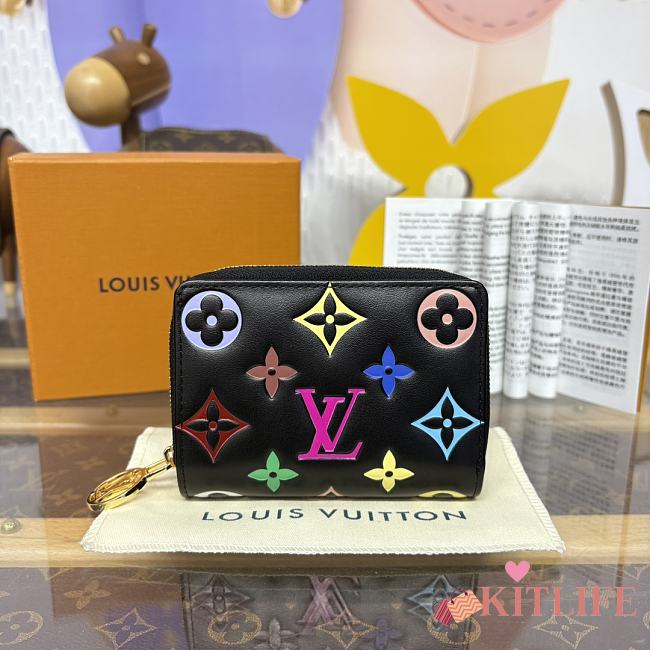 Kitlife Louis Vuitton x TM Lou Wallet Black Multicolor M13829 11.5x8.5x2.2cm - 1