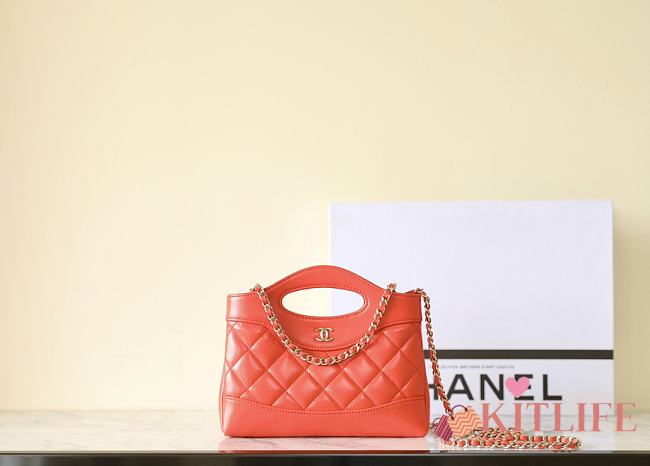 Kitlife Chanel Nano 31 Bag Orange 20x17.5x2.5cm - 1