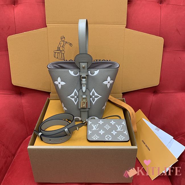 Kitlife Louis Vuitton All In BB Bag Gray M13045 16x18x12cm - 1