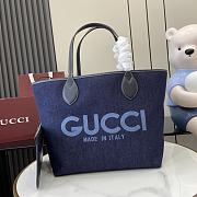 Kitlife Gucci Totissima Reversible Tote Bag Dark Blue Denim 820481 30.5x28x27cm - 1