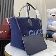 Kitlife Gucci Totissima Reversible Tote Bag Dark Blue Denim 820481 30.5x28x27cm - 6