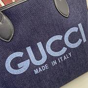 Kitlife Gucci Totissima Reversible Tote Bag Dark Blue Denim 820481 30.5x28x27cm - 2