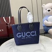 Kitlife Gucci Small Totissima Reversible Tote Bag Dark Blue Denim 820496 22x19x18cm - 1