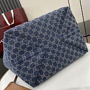 Kitlife Gucci Totissima Tote Bag Blue GG Denim 820481 30.5x28x27cm - 2