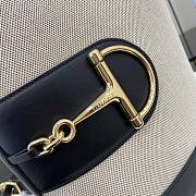 Kitlife Gucci 73 Mini Bucket Bag White Canvas & Black Leather 833660 18.5x20x8.5cm - 3