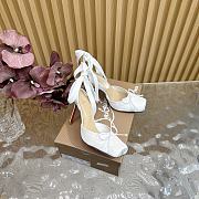 Kitlife Christian Louboutin Cassia Lace Up 100mm Strappy Pumps Crepe Satin White - 4