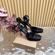 Kitlife Christian Louboutin Cassia Lace Up 100mm Strappy Pumps Crepe Satin Black - 1