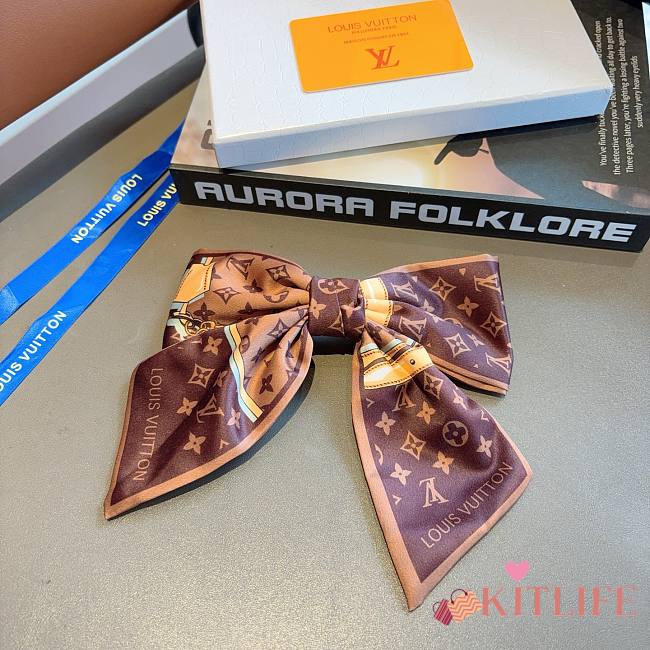 Kitlife Louis Vuitton Bow Hairpin Brown - 1