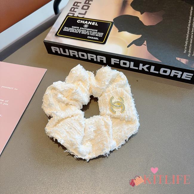 Kitlife Chanel Hair Rubber Band White - 1