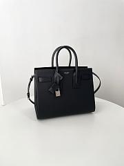 Kitlife Saint Laurent Sac De Jour Bag in Black Grained Leather 32x25.5x15.5cm - 2